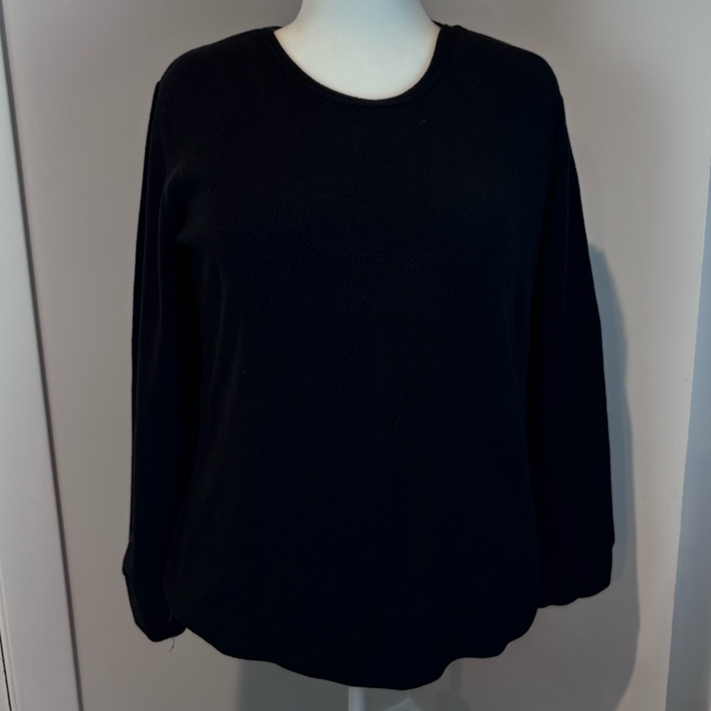 Cuddl Duds ClimateRight Stretch Fleece Top — Women’s 2X/Black/Cozy Base Layer